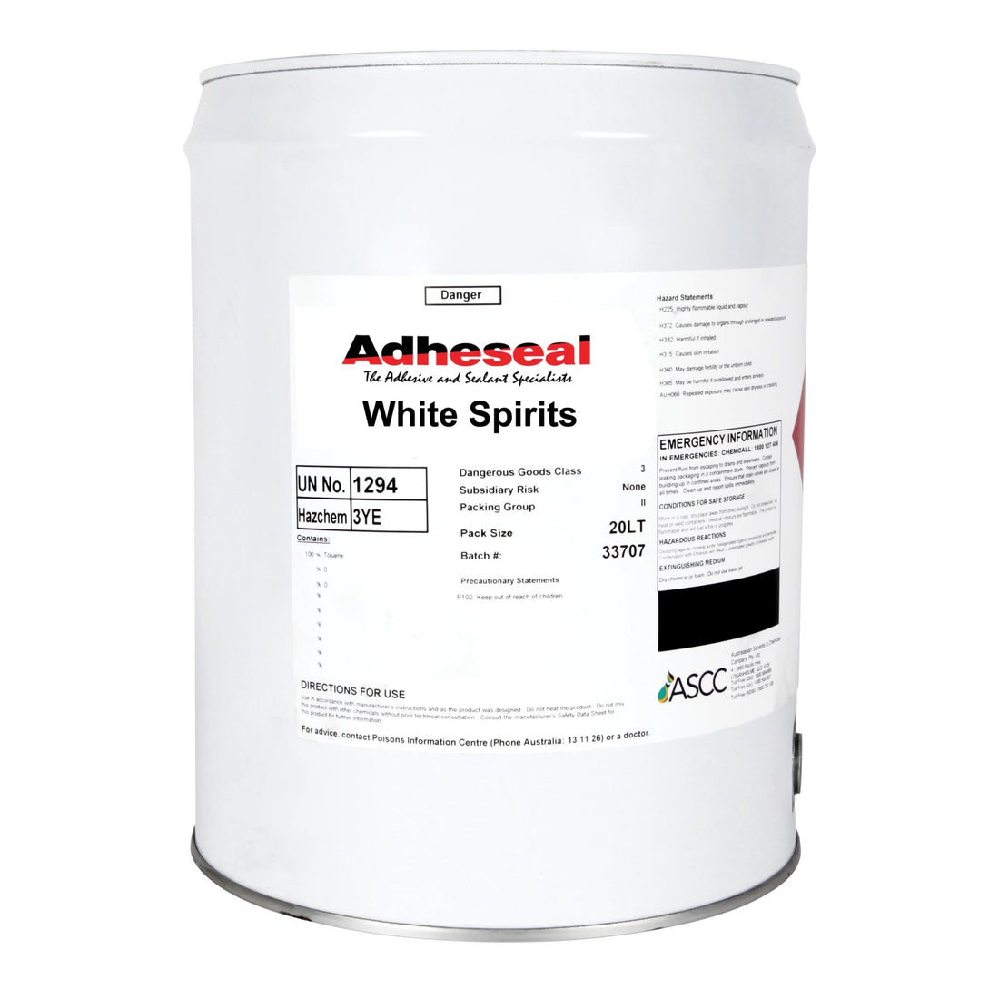 Adheseal White Spirits - Solvents