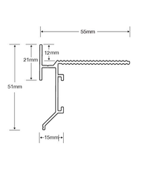 Anodized Aluminum Balcony Drip Angle (12mm)